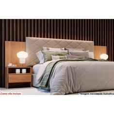 Painel Cama Box Madeirado Freijo Cumaru Casal Everest Plus 2 Mesas C- 2 Gavetas Freijo Cumaru - Novo Horizonte