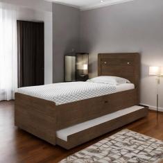 Cama Solteiro Larissa Malbec Com Auxiliar Framar