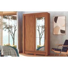 Guarda Roupa Solteiro 2 Portas De Correr (1 C/ Espelho) E 2 Gavetas C/ Pés Lapa Jatobá - Santos Andirá