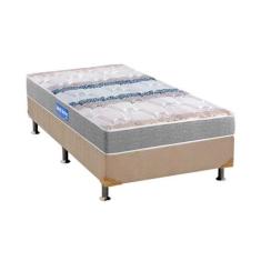 Cama Box Solteiro: Colchão Espuma D45 Probel Guarda Costas + Base CRC 