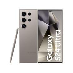 Smartphone Samsung Galaxy S24 Ultra 6,8" Galaxy AI 256GB Titânio Cinza 5G 12GB RAM Câm. Quádrupla 200MP + Selfie 12MP Bateria 5000mAh Dual Chip