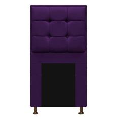 Cabeceira Copenhague 100cm Solteiro Suede Roxo Adj Decor