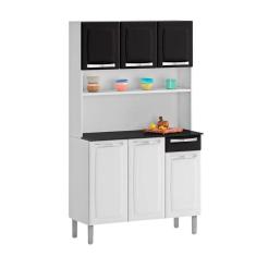 Armário De Cozinha Rose Itatiaia Branco/Preto