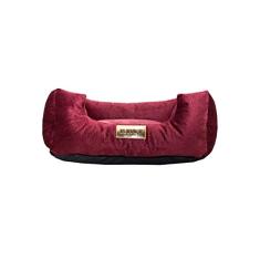 Cama Quadrada para Cachorro ou Gatos Super Luxo Luppet Bordo GG