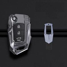 TPHJRM Carcaça da chave do carro em liga de zinco, capa da chave, adequada para Hyundai Tucson Creta ix25 i20 i30 HB20 Elantra Verna Sonata Mistra