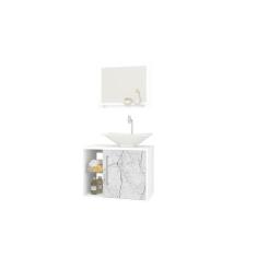 Conjunto Para Banheiro Baden Branco Carrara  Bechara Móveis