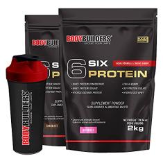 Kit 2x 6 Six Protein 2kg + Power Creatina 100g + Coqueteleira – Bodybuilders Sabor Chocolate