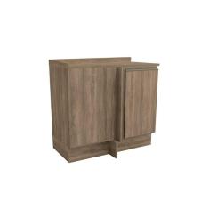 Balcão de Cozinha Modulado Maxxi G748 Canto Reto 1 Porta c/Tampo 80cm Nogal/Nogal - Kappesberg