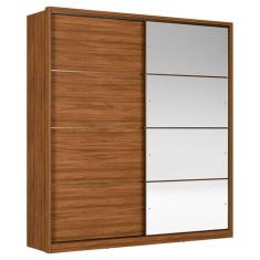 Guarda Roupa Casal Belga Nogueira Touch Flex com Espelho Demóbile - Demartêz