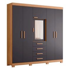 Guarda Roupa Virtus Casal 5 Portas com Espelho Albatroz