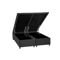 Cama Box Baú King Universal Courano Gray (186x198x35) - Costa Rica