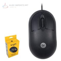 Mouse Usb Bright Standard 0106 800dpi Preto com Fio Simples - Alex Imp