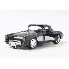 Carrinho Miniatura  Chevrolet Corvette 1957  Escala 1:34 (Preto) - Toy