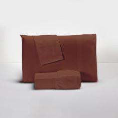 Lençol Aconchego 400 Fios Percal Liso Clean 3 Peças - DECORALAR, King,