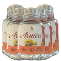 Arnica - 60 cápsulas 500mg kit com 5 potes - lider vendas