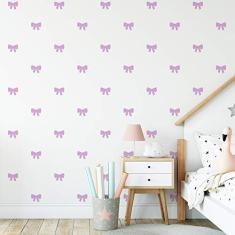 Adesivo de Parede de Laços Lilás 60un Cobre 4m²