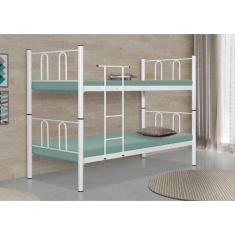 Beliche Paris De Aço Solteiro Klm Móveis Branco