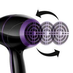 Secador De Cabelo Mondial Scn01 Black Purple 2000W Preto