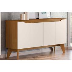 Buffet de Sala Jantar Quartzo c/ 4 Portas Nature/Off White - Henn