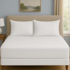 Jogo de Cama Lençol Casal Padrão 4 Peças Completo Percal 400 fios Maci