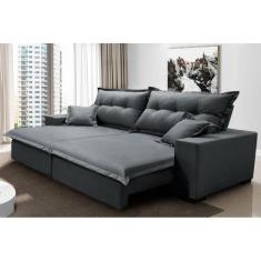 Sofá Retrátil e Reclinável com Molas Ensacadas Cama inBox Prime 2,72m 