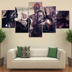 Quadro Decorativo Star Wars D 5 peças 130x65 cm em tecido