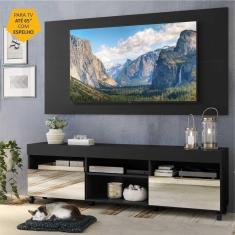 Rack com Espelho, Rodízios e Painel TV 65&quot; e  2 Portas Londres Multimóveis