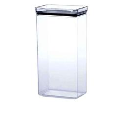 5 Potes Herméticos Retangular Empilháveis 2600ml para armazenamento de alimentos