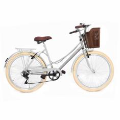 Bicicleta Vintage Retro Food Bike estilo antigo Aro 26 com 6 Marchas -