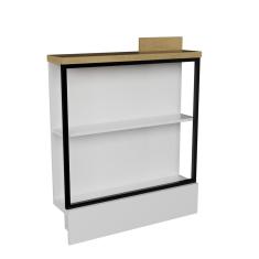 Balcão Prateleira 80cm Cozinha Sevilha Branco/Carvalho