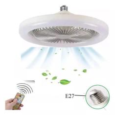 Ventilador De Teto Lampada Led com Controle Remoto Para Escritorio Qua
