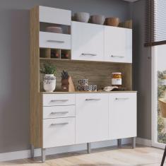 Armário de Cozinha 6 Portas e 2 Gavetas