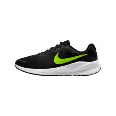 Nike Tênis de corrida masculino Revolution 7 Road (FB2207-010, preto/branco/volt), Preto/Branco/Volt, 39