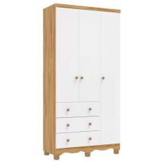 Guarda Roupa Infantil Júnior 3 Portas e 3 Gavetas - Móveis Peroba