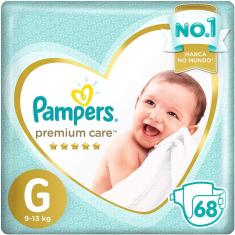 Fralda Pampers Premium Care G 68Un Pampers Grande
