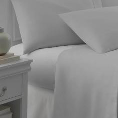 Lençol Casal Profissional 180 Fios Com Elástico-Linea Cinza