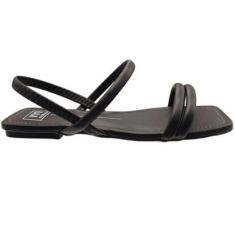 Sandália Rasteira Feminino Tira Pronta Conforto Moleca-Feminino