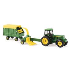 Miniatura Trator John Deere 4960 Com Vagão De Forragem 1/64, Verde