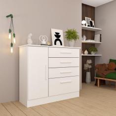 Cômoda 1 Porta 4 Gavetas Chicago Tcil Móveis Neve