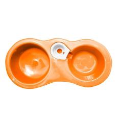Comedouro E Bebedouro Automático Cães Gato Filhote Garrafa - Laranja