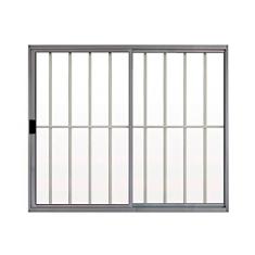 Janela 2 Folhas de Correr C/Grade 1.00 X 1.20 Aluminio Brilhante Linha Modular - Hale