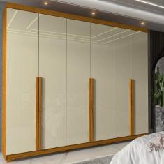 Guarda Roupa Casal 6 Portas 4 Gavetas com Pés Imperatriz Gelius