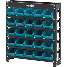 Vonder, Estante Metálica, Com Gaveteiros Modelo Prático Azul, 25/3.