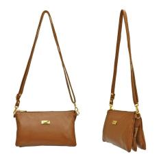 Bolsa Feminina Transversal Tiracolo Pequena Lateral em Couro