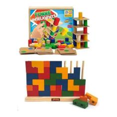 Brinquedo educativo blocos de encaixe e torre inteligente