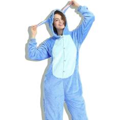 Macacão Fantasia Stitch Pijama Infantil Kigurumi Unissex