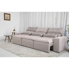 Sofá Retrátil e Reclinável 2,10m em Tecido Suede  - Montagem Inclusa