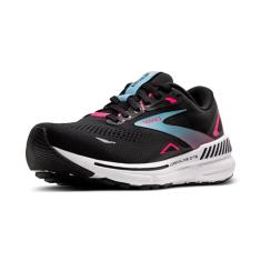 Brooks Adrenaline Gts 23 Gtx Tênis feminino, Preto/Rosa Knockout/Aqua, 36