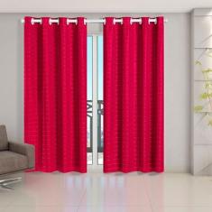 Cortina Blackout Pvc Com Tecido Voil Xadrez 2,80 M X 2,30 M - Pink - E