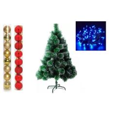 Arvore de Natal Pinheiro Nevada 1,2 metros 90 galhos com enfeites - ca